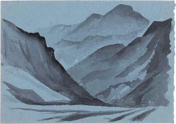 Кусков Пётр Аполлонович. Горный пейзаж 